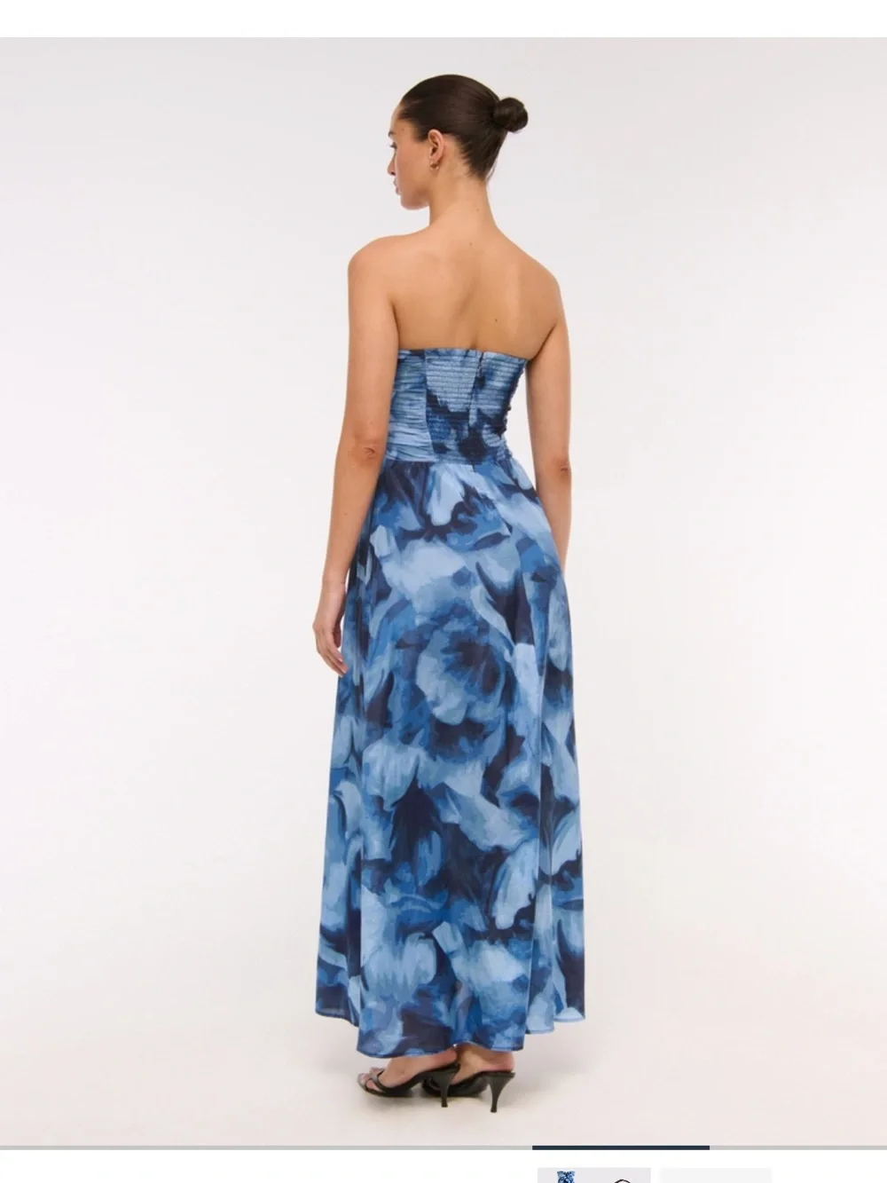 Blue Tie-Front Spaghetti Strap Sundress